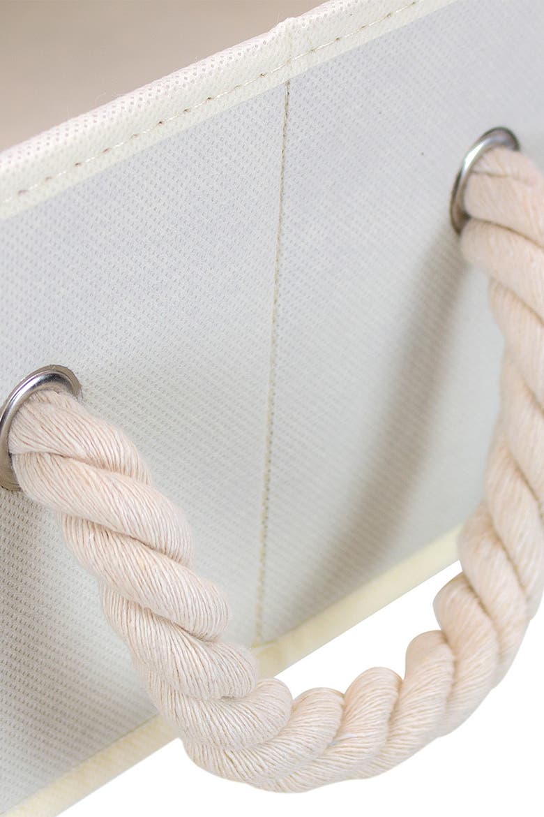 Beige Non-Woven Fabric Trapezoid Storage Box - Pack of 3, Alternate, color, BEIGE
