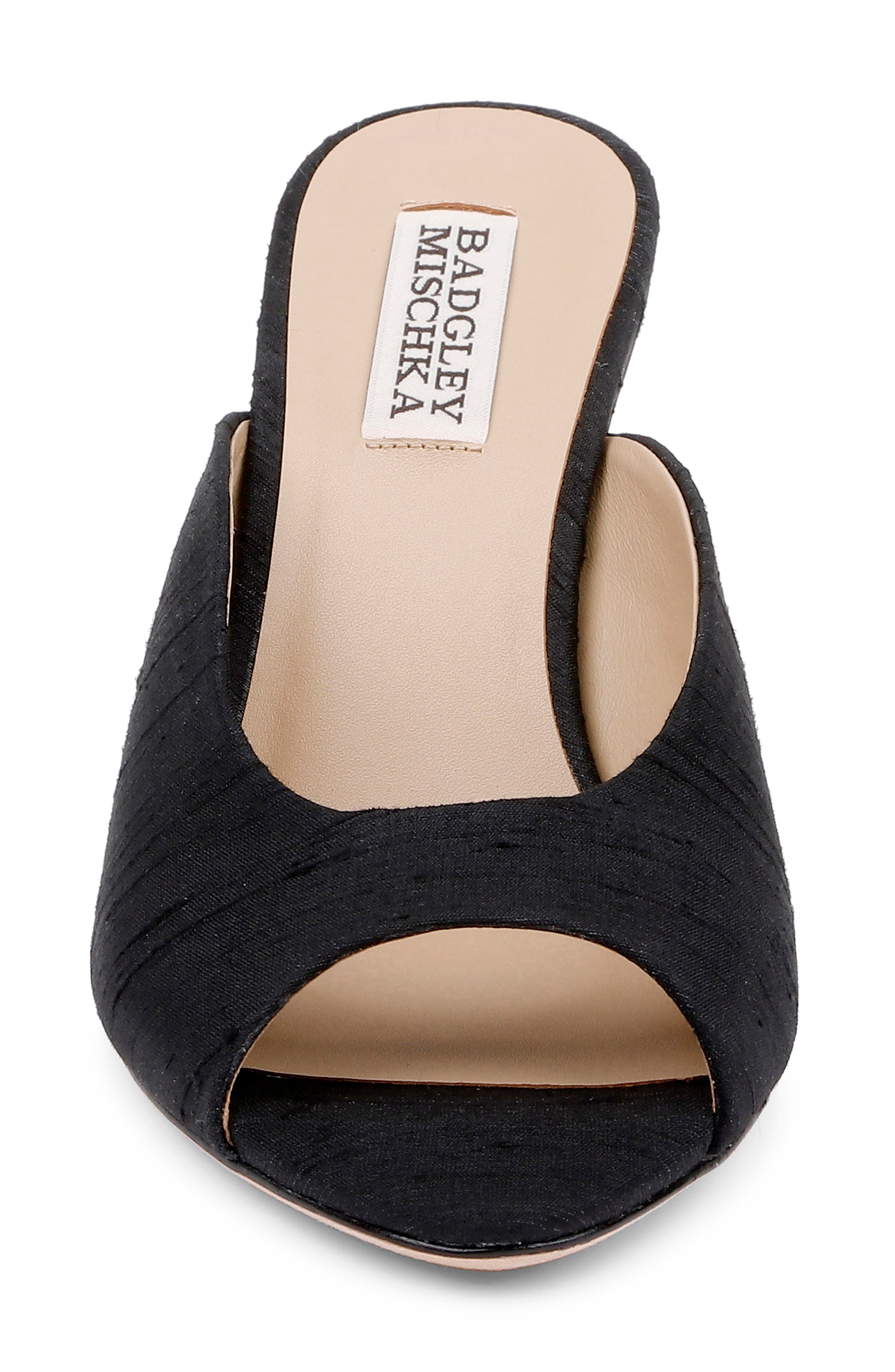 BADGLEY MISCHKA Oakdale Slide Sandal, Alternate, color, Black Silk