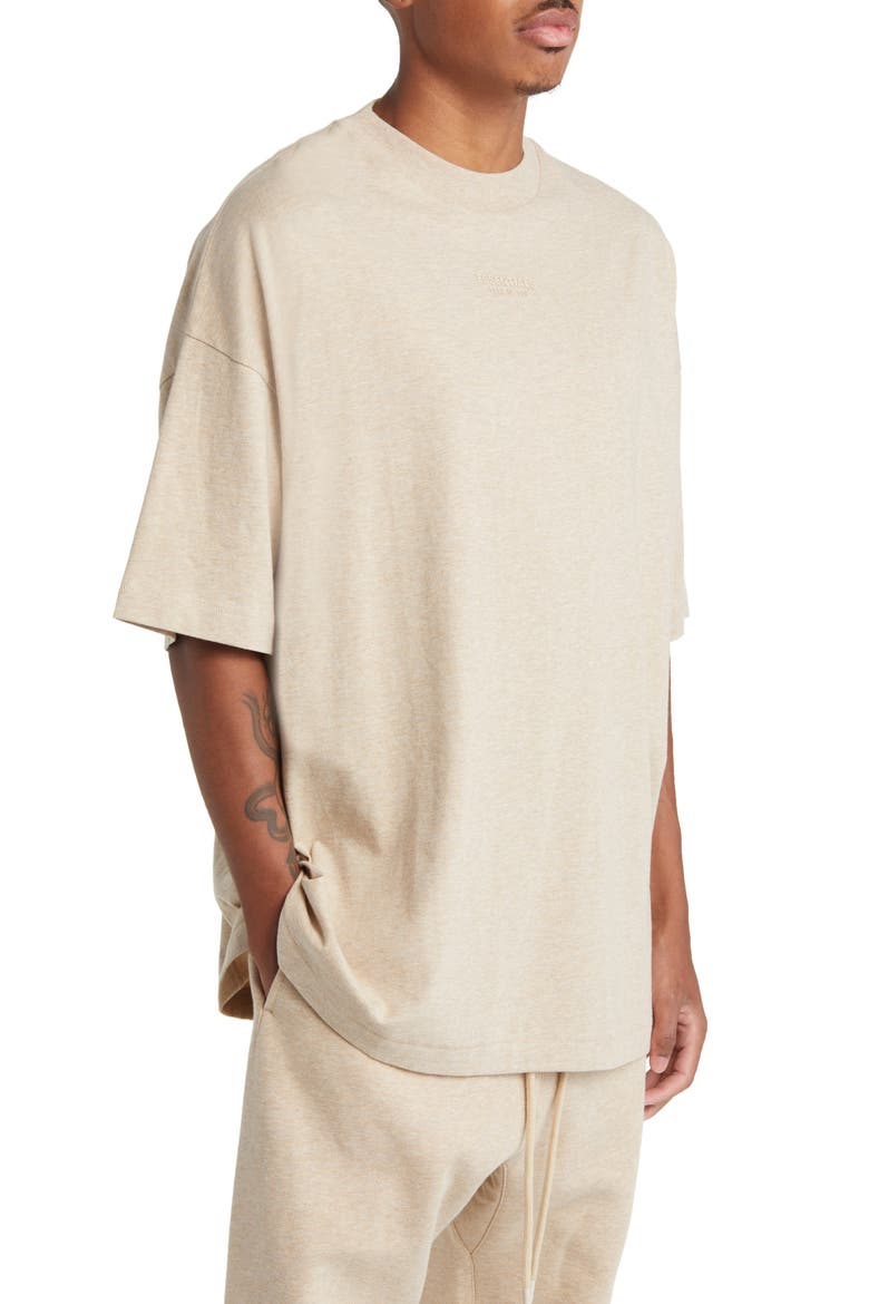 Logo Cotton T-Shirt, Alternate, color, GOLD HEATHER