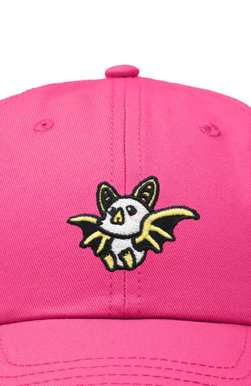 Dalix Honduran Bat Embroidered Dad Hat In Hot Pink