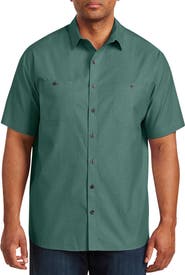 Synrgy by DXL Big & Tall Textured Solid Sport Shirt