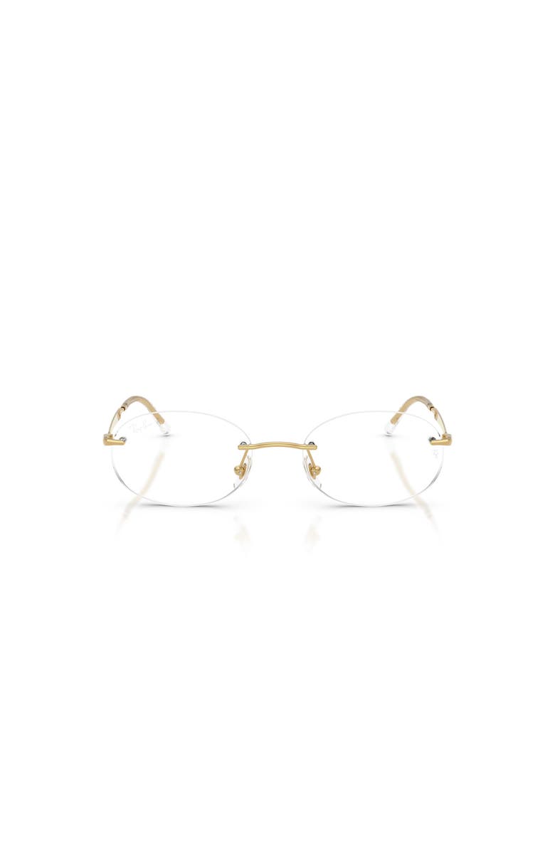 Ray-Ban 52mm Oval optical glasses, Alternate, color, Gold