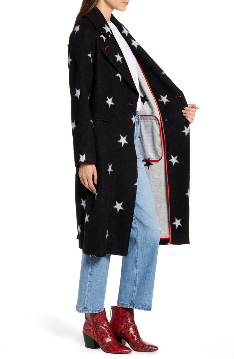 Avec Les Filles Star Double Face Trench Coat, Alternate, color,