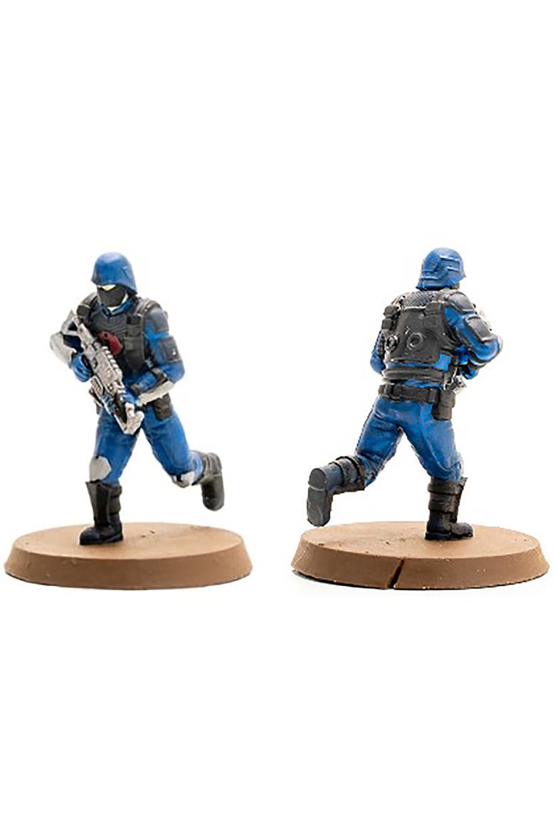 GI JOE Heroscape, 5 Unpainted Miniatures, 2 Army Cards, Alternate, color, Multicolored