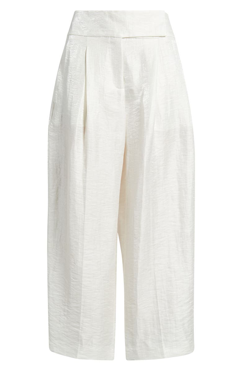 BOSS Tacres High Waist Ankle Wide Leg Pants, Main, color, Soft Cream