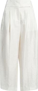 BOSS Tacres High Waist Ankle Wide Leg Pants