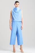 Natori Techno Poplin Crop Funnel Top