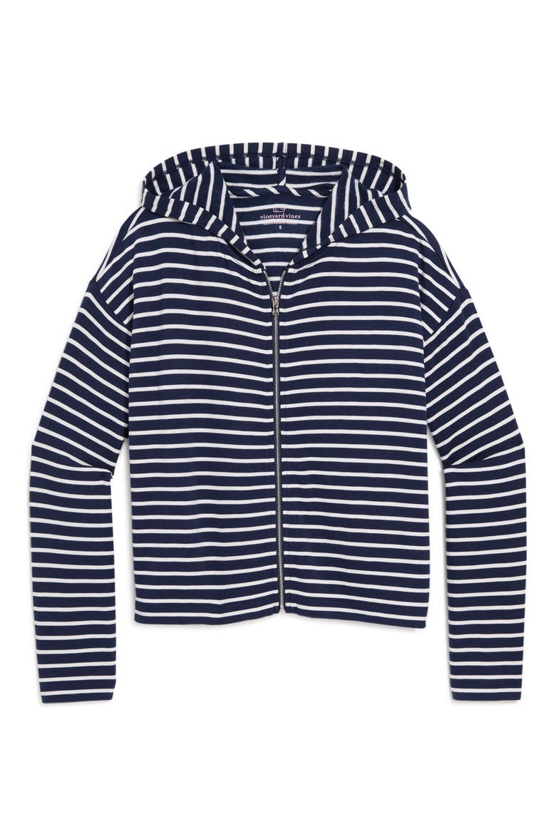 Dreamy Stripe Full Zip Hoodie, Alternate, color, STRIPE NAUTICAL NAVY