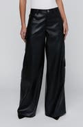 L'AGENCE Isolde Faux Leather Wide Leg Cargo Pants