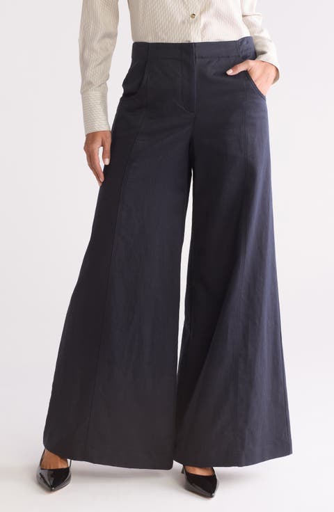 Demie Linen Blend Wide Leg Pants