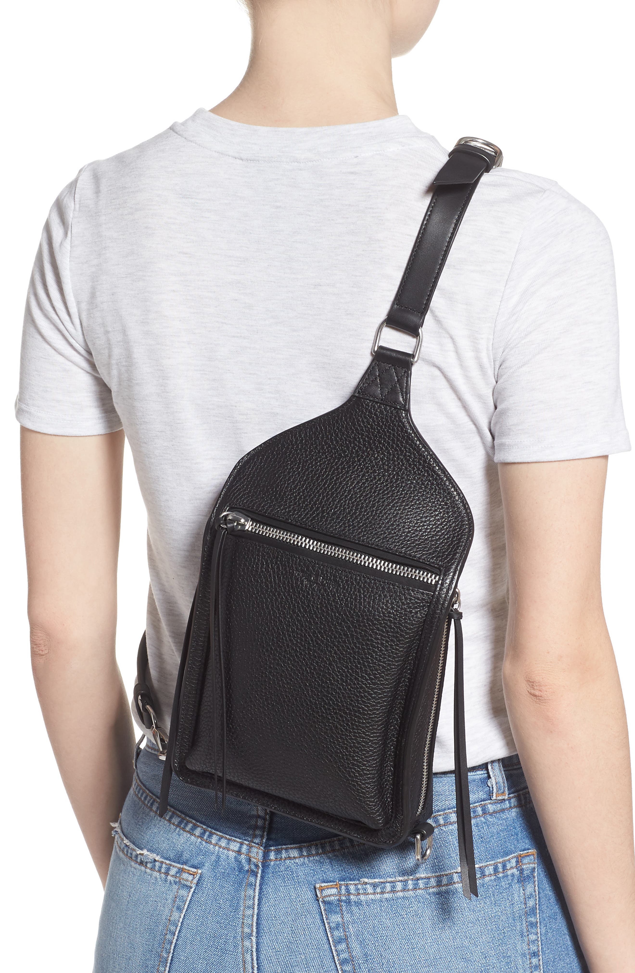 rag & bone Elliott Sling Leather Bag, Alternate, color, 