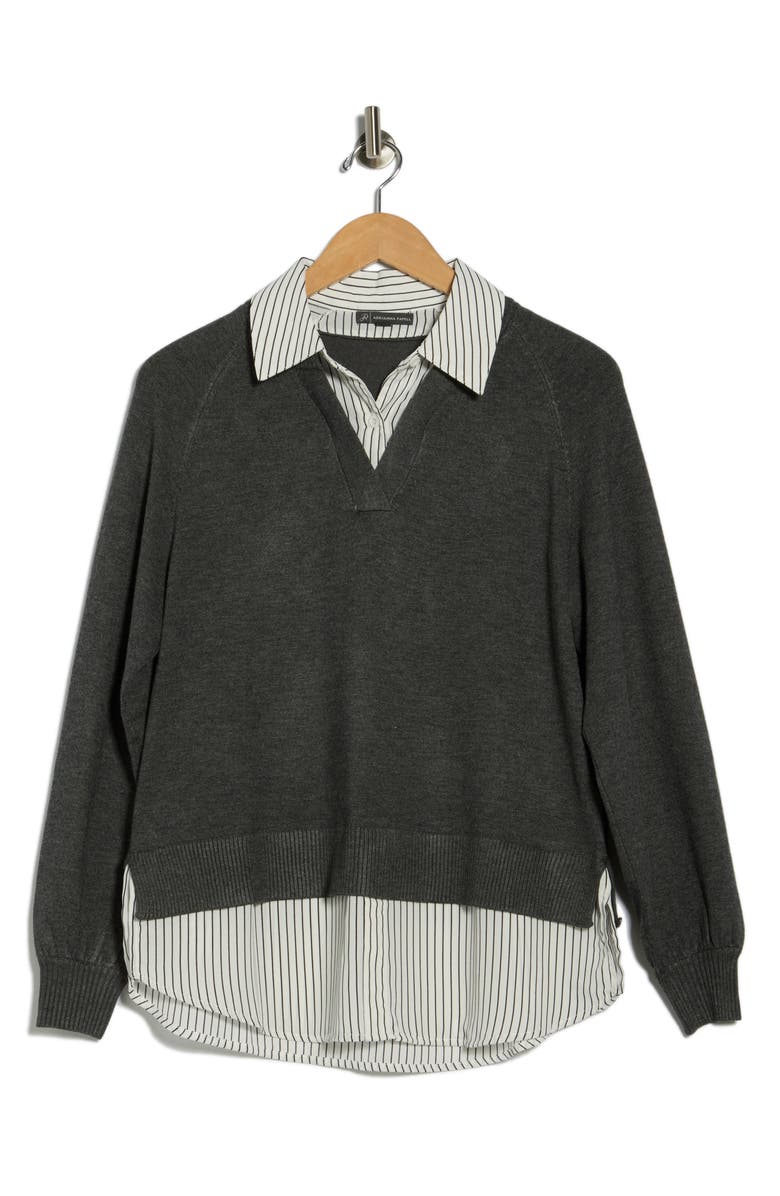 V-Neck Twofer Sweater