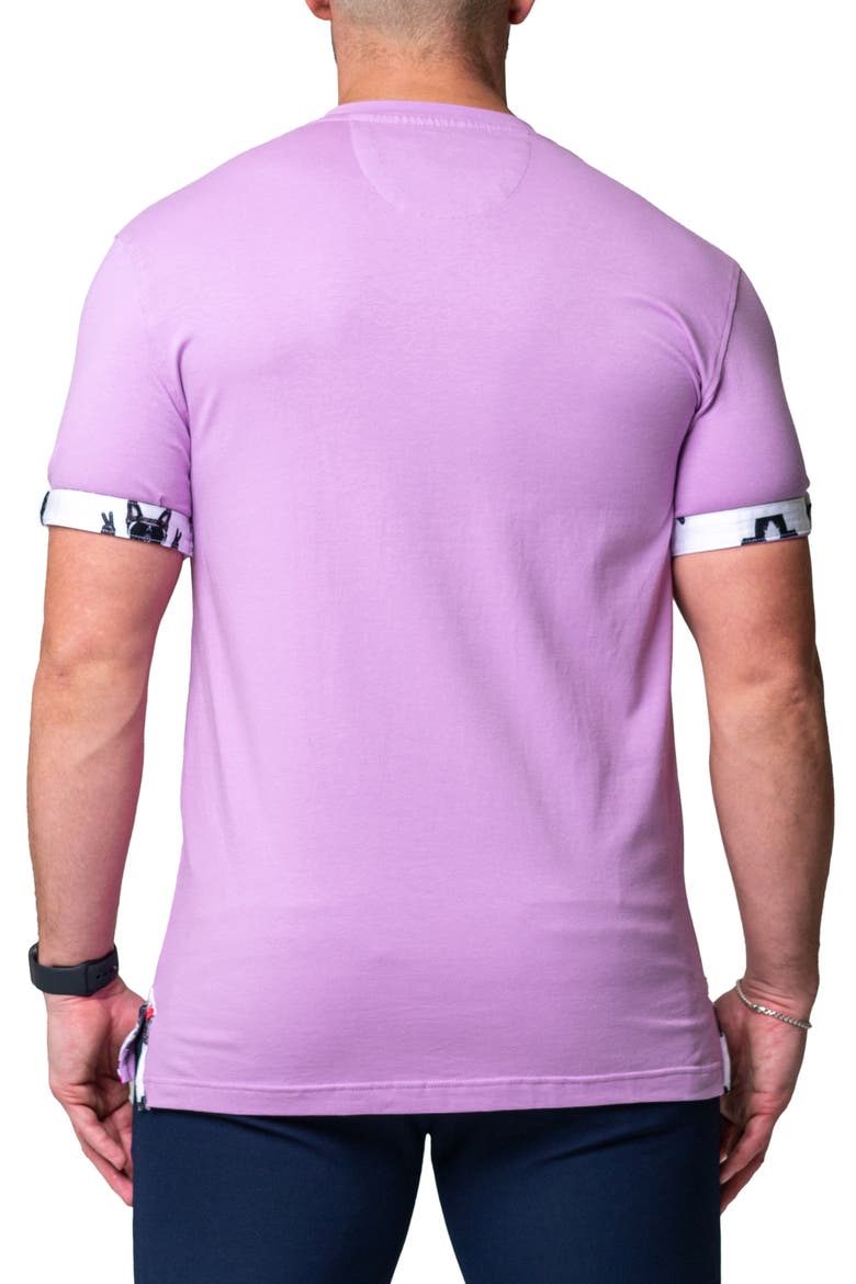Vivaldi Solid Peace Purple V-Neck T-Shirt, Alternate, color, PURPLE