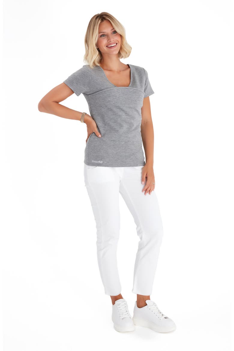 Hands Free Baby Carrier Maternity/Nursing Top, Alternate, color, GRAY
