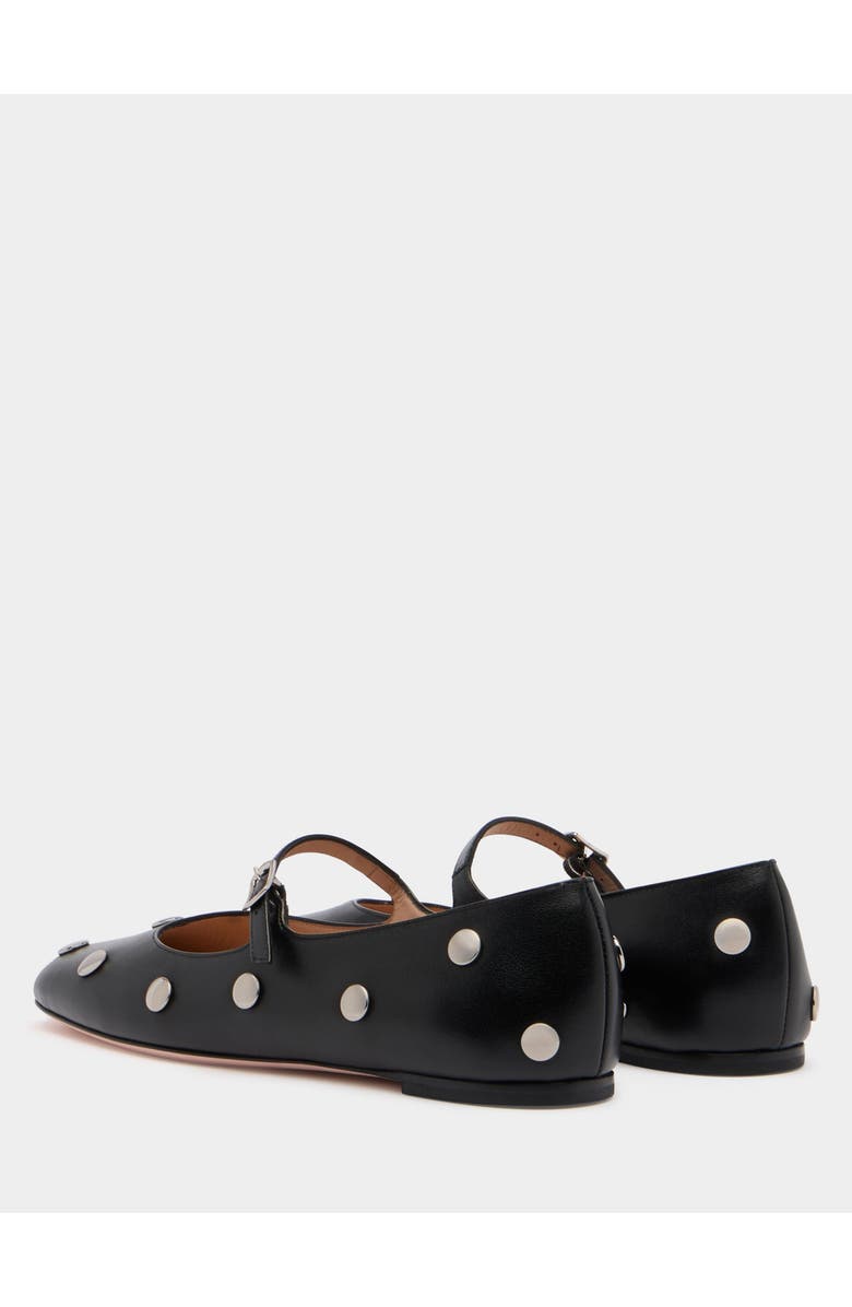 Bally rina Flat in Calf and Goat Leather, Alternate, color, Black