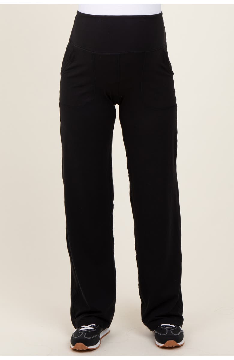 PinkBlush Straight Leg Yoga Pants, Alternate, color, Black