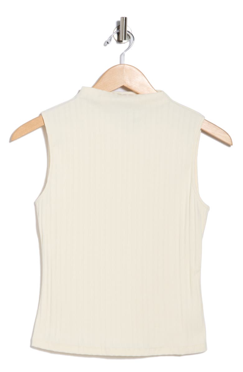 Veronica Beard Alora Mock Neck Sleeveless Top, Alternate, color, Ivory