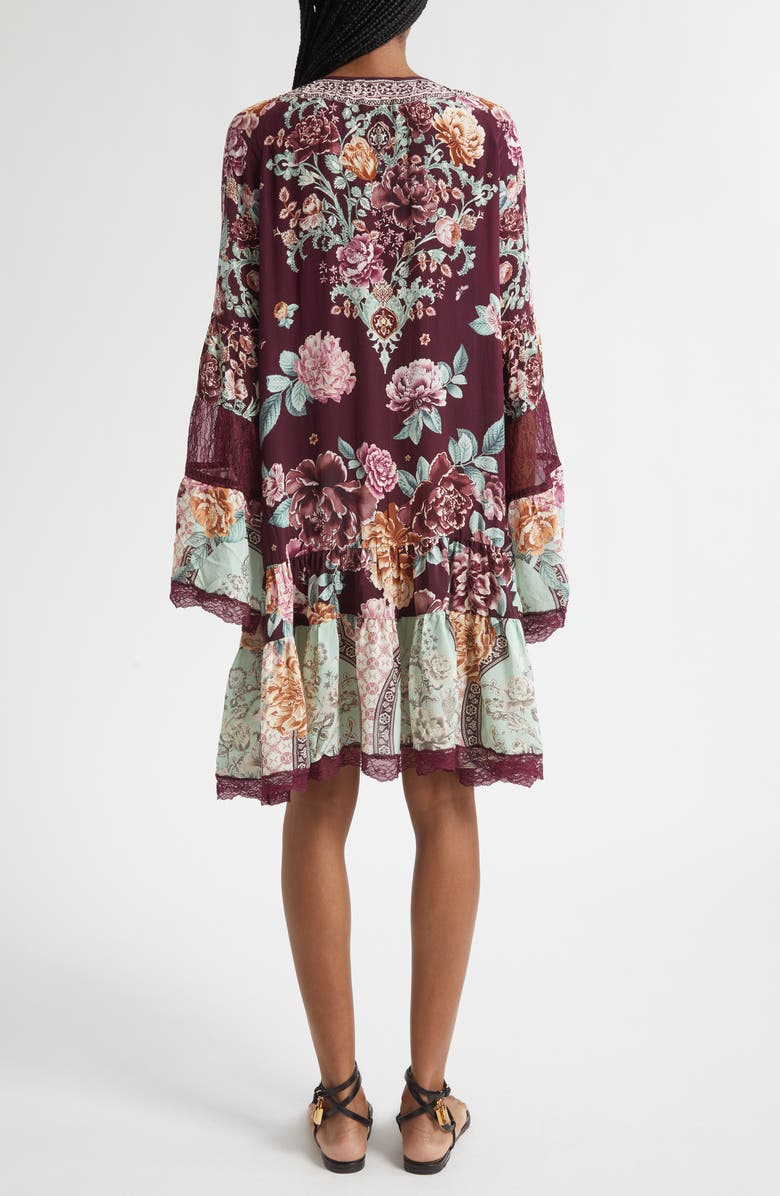 Camilla If These Tiles Could Talk Long Sleeve Tiered Dress, Alternate, color, If These Tiles Could Talk