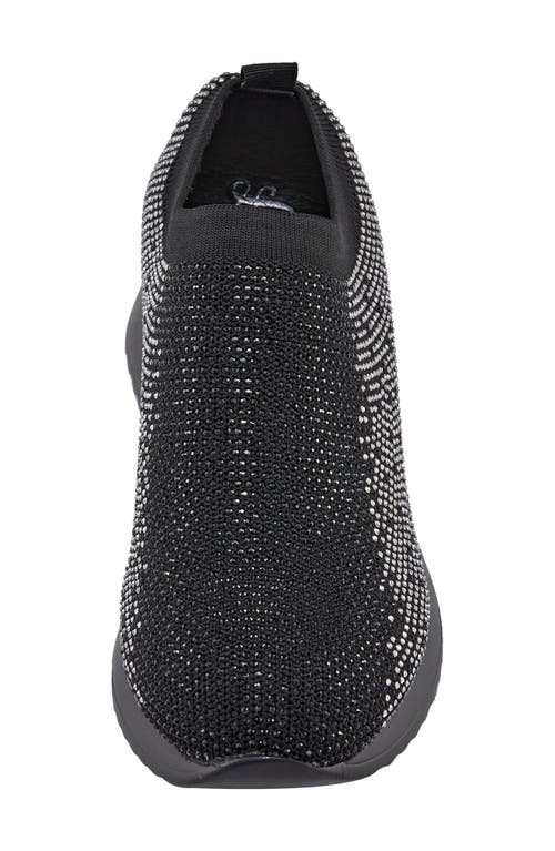 Lady Couture Bella Rhinestone Sneaker In Black