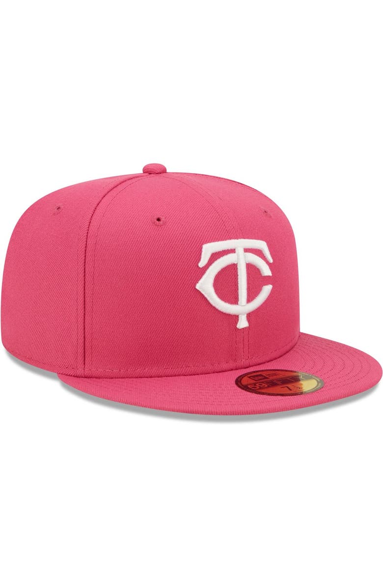 New Era Men's New Era Beetroot Minnesota Twins Logo 59FIFTY Fitted Hat, Alternate, color,