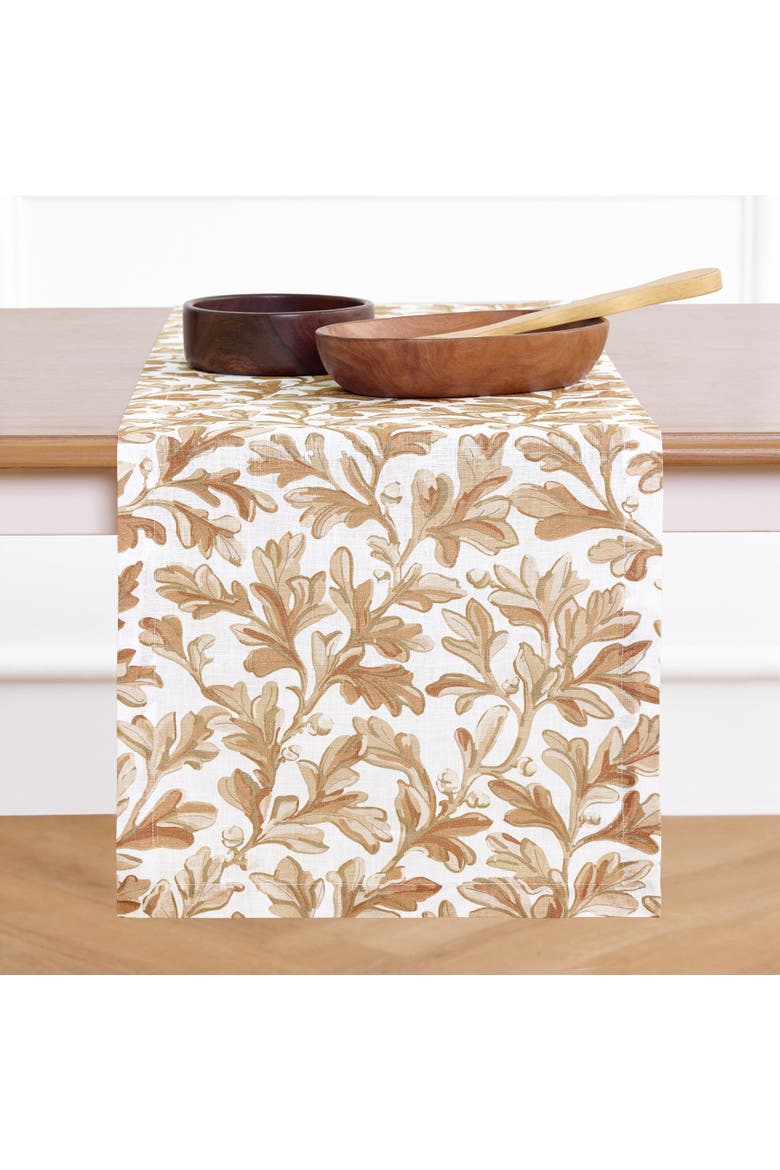 Linen Table Runner - Fallen Leaves, Main, color, Autumn
