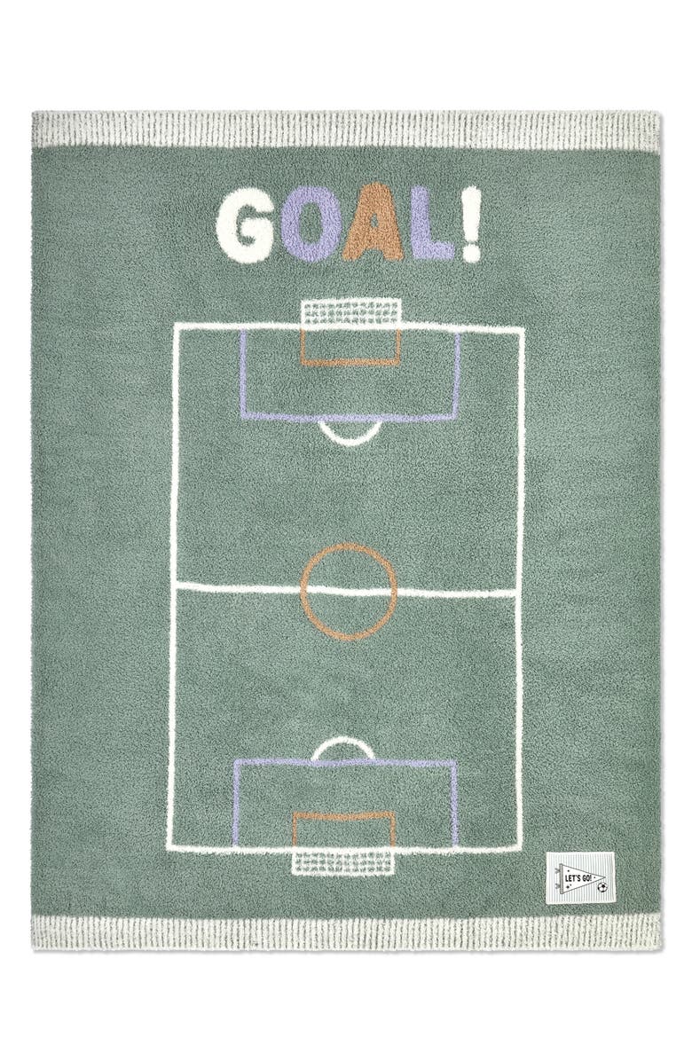 Barefoot Dreams<sup>®</sup> CozyChic<sup>®</sup> Goal Stroller Blanket, Alternate, color, Sage Green Multi