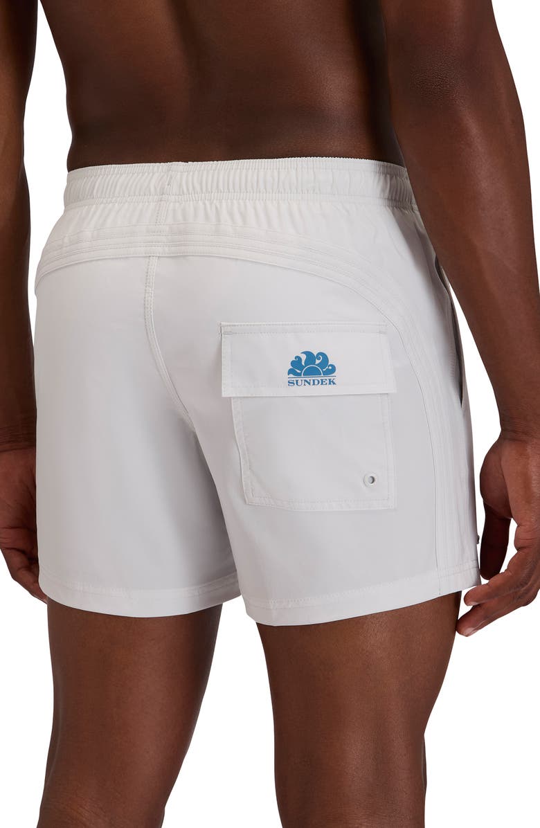 Sundek Solid Swim Trunks, Alternate, color, Ghost
