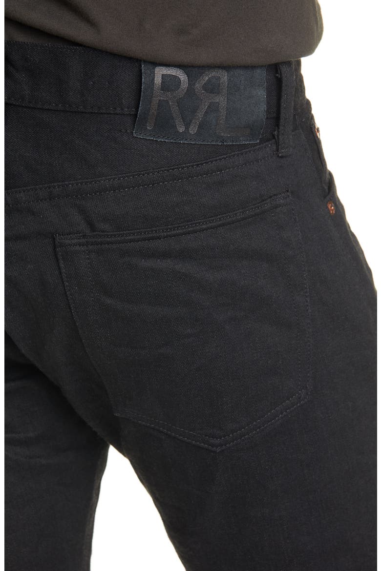RRL Slim Fit Selvedge Jeans, Alternate, color, BLACK