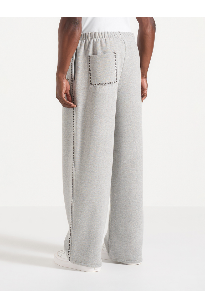 Morgan Unisex Whipstitch Regular Joggers, Alternate, color, Light Grey