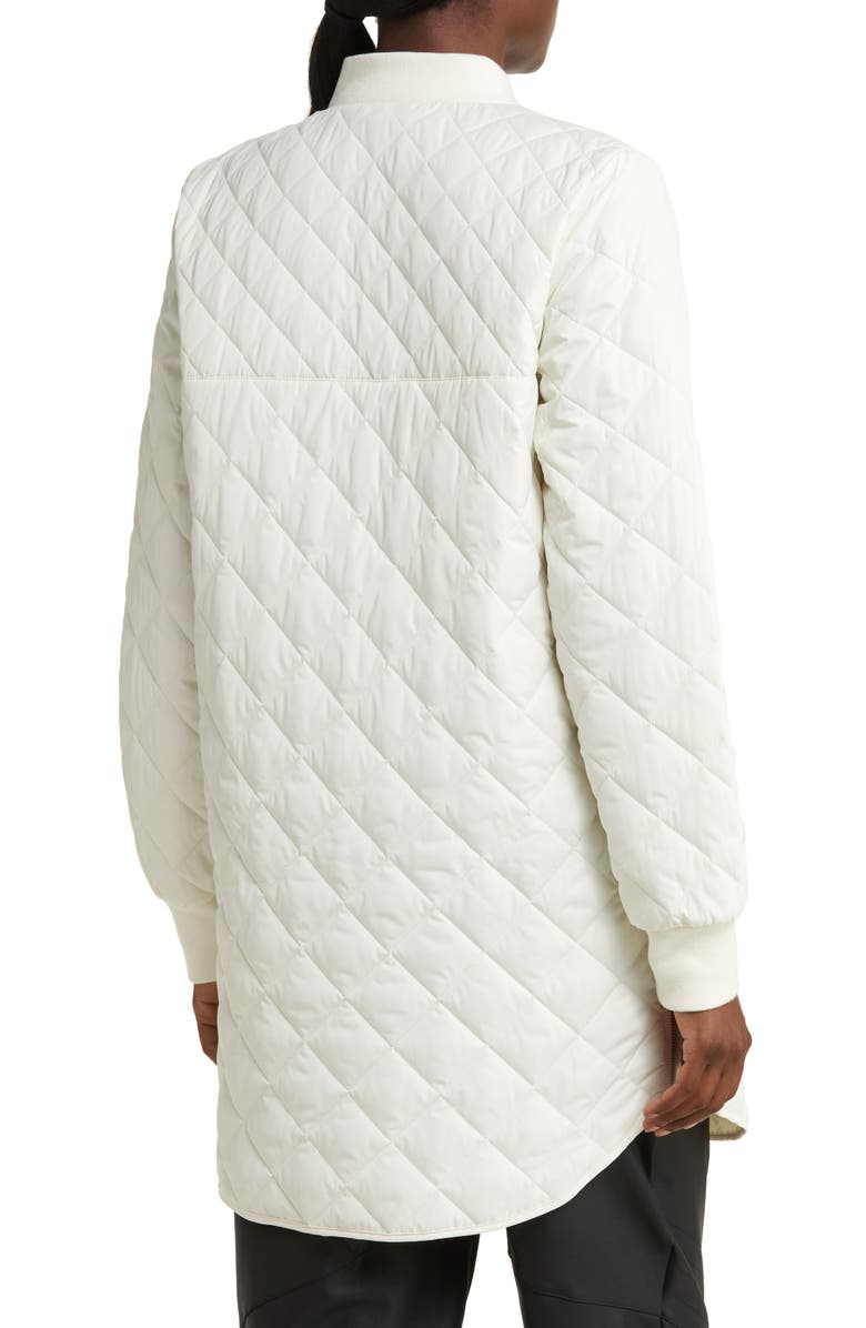 Zella Quilted Recycled Polyester Jacket, Alternate, color, Ivory Egret