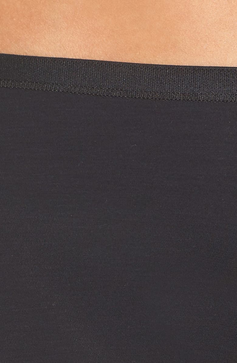 Hanro Stretch Modal Boyshorts, Alternate, color, Black