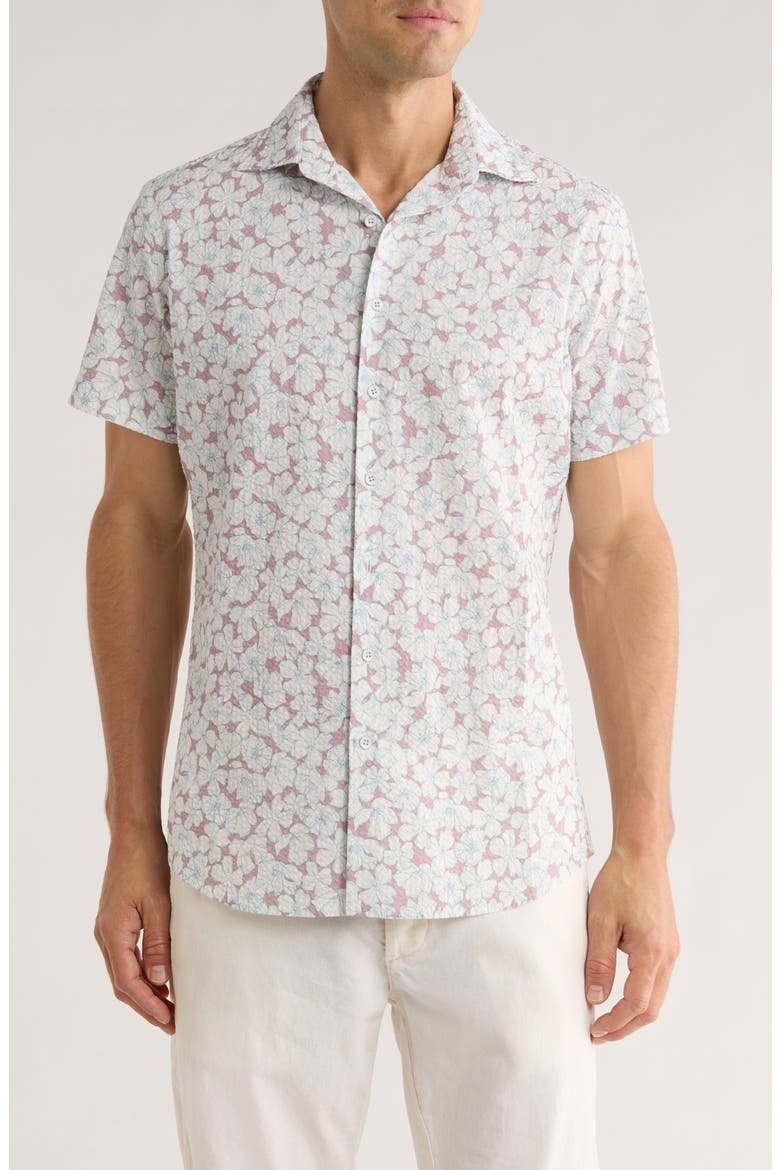 Kettle Park Sports Fit Cotton Button-Up Shirt, Main, color, PINK SALMON