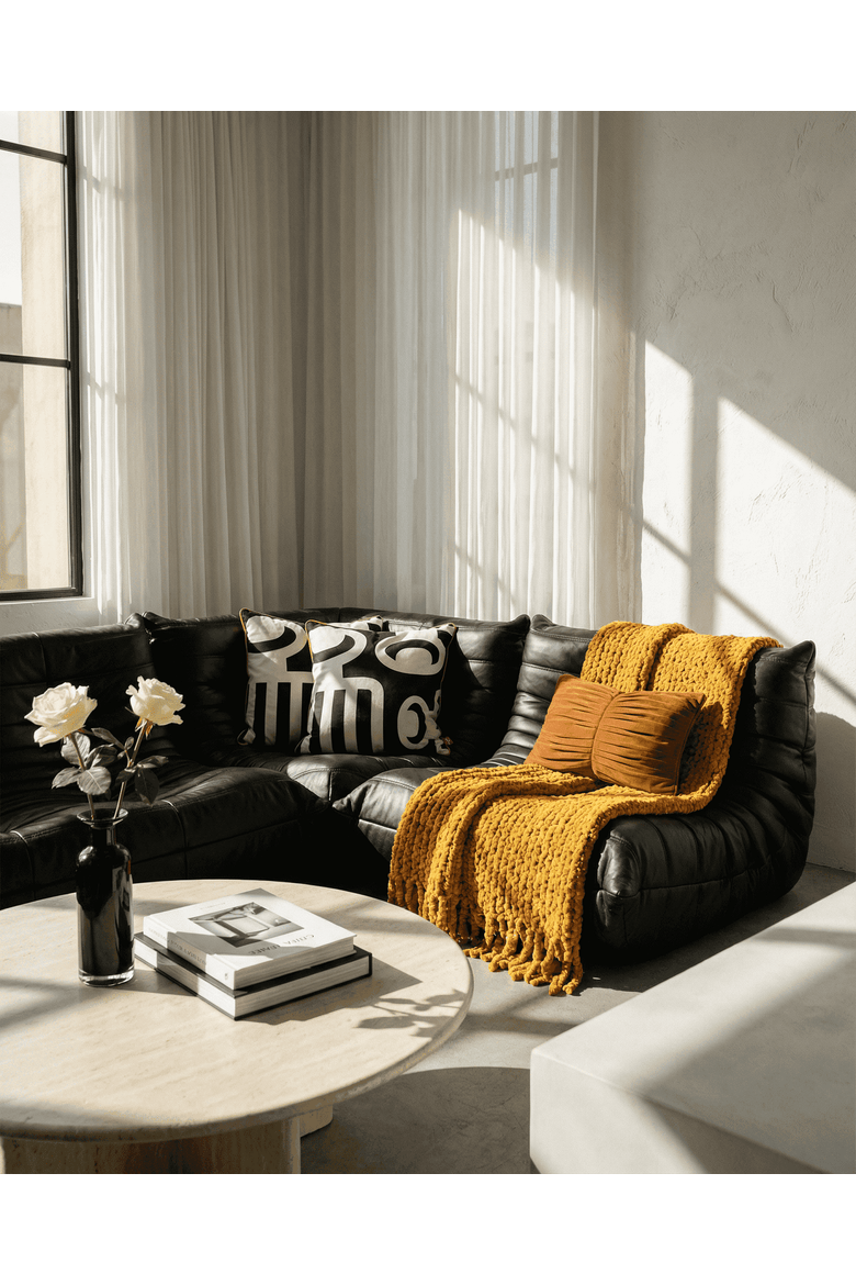 Duafe Throw Pillow In Soft Velvet, Alternate, color, Black And White