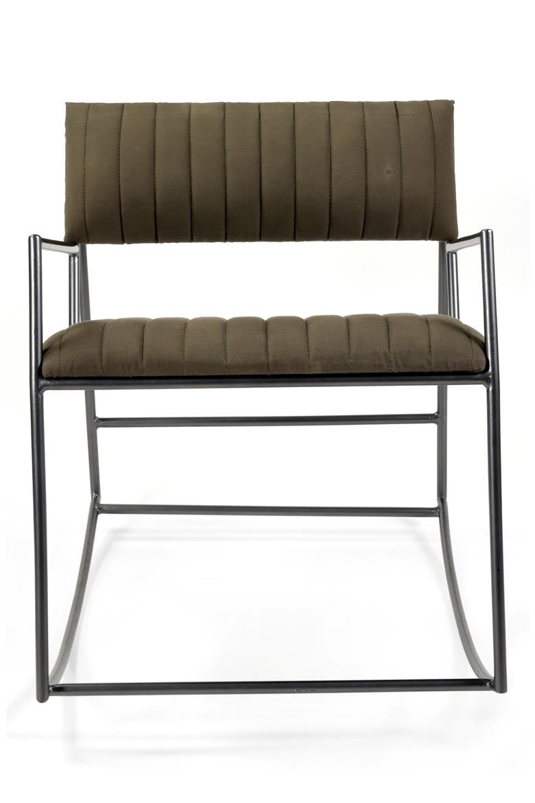 Beau Canvas Rocking Chair, Alternate, color, OLIVE CANVAS/ BLACK