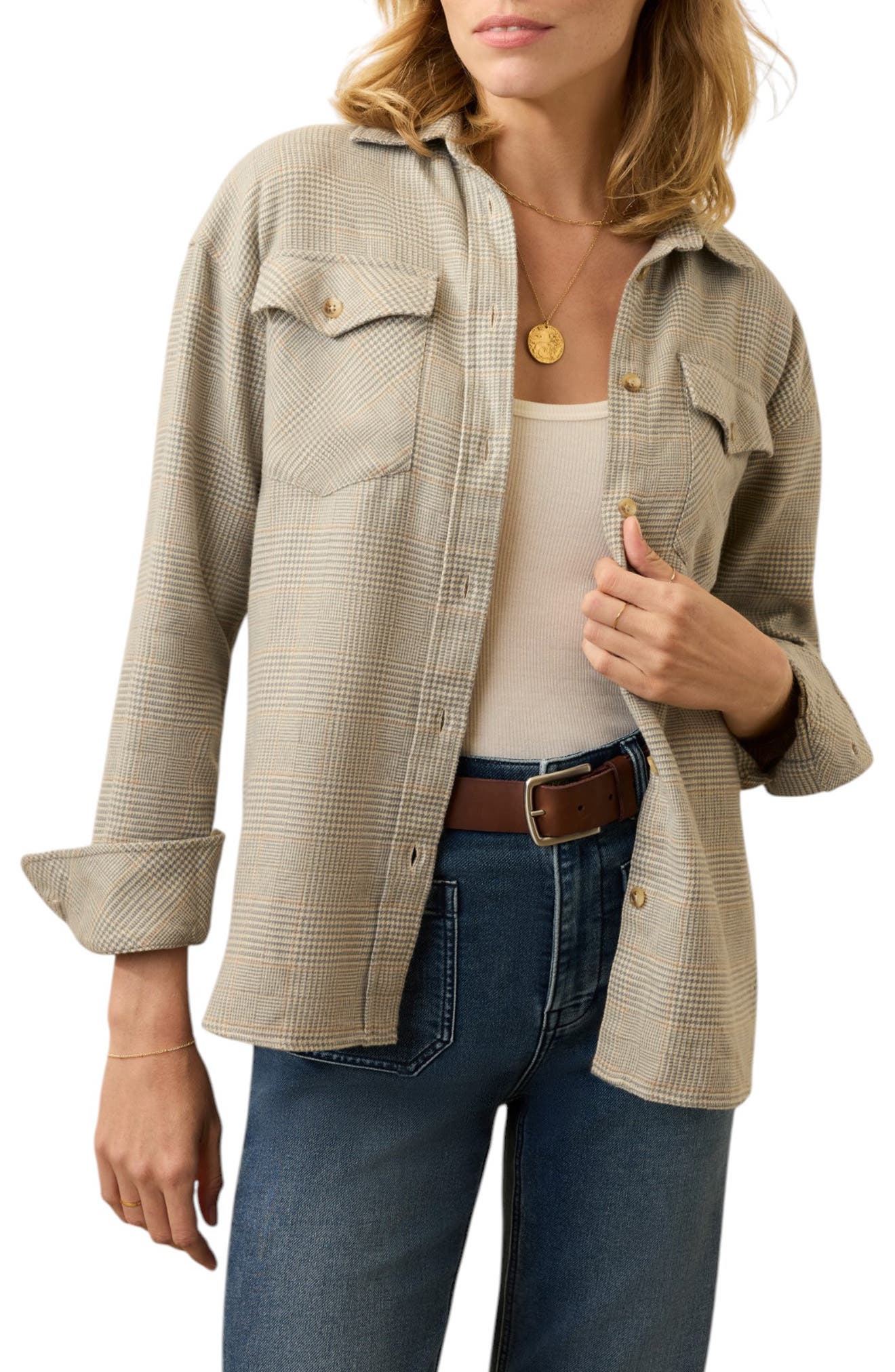 Nazare Relaxed Flannel Button-Up Shirt