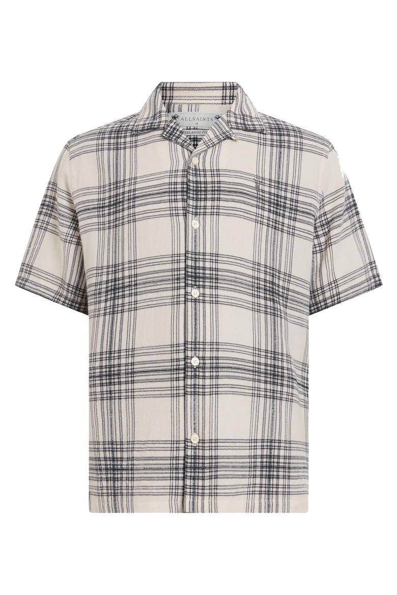Padres Plaid Camp Shirt, Alternate, color, JET BLACK