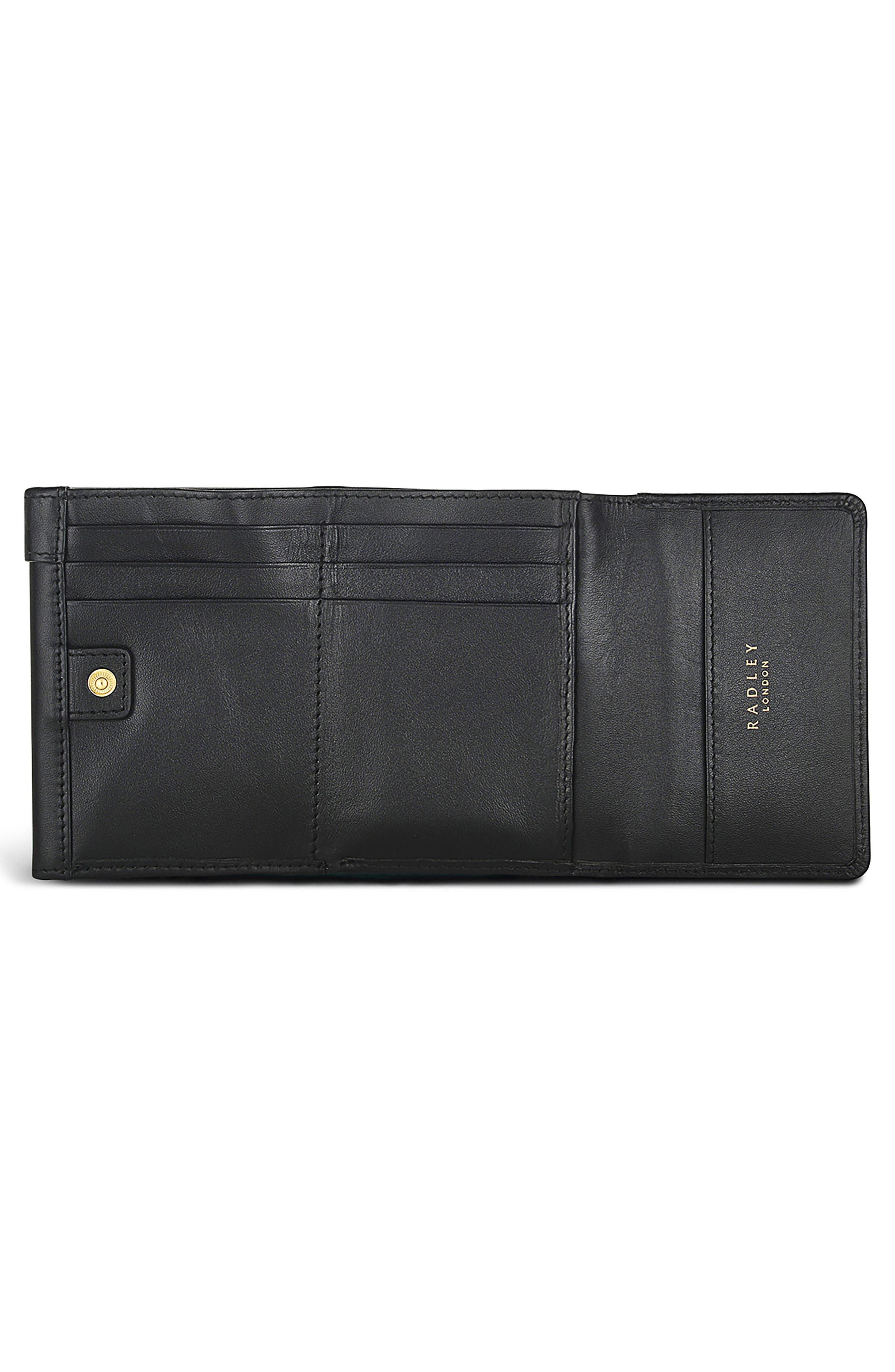 Radley Pockets Smalll Trifold Leather Wallet, Alternate, color, Black