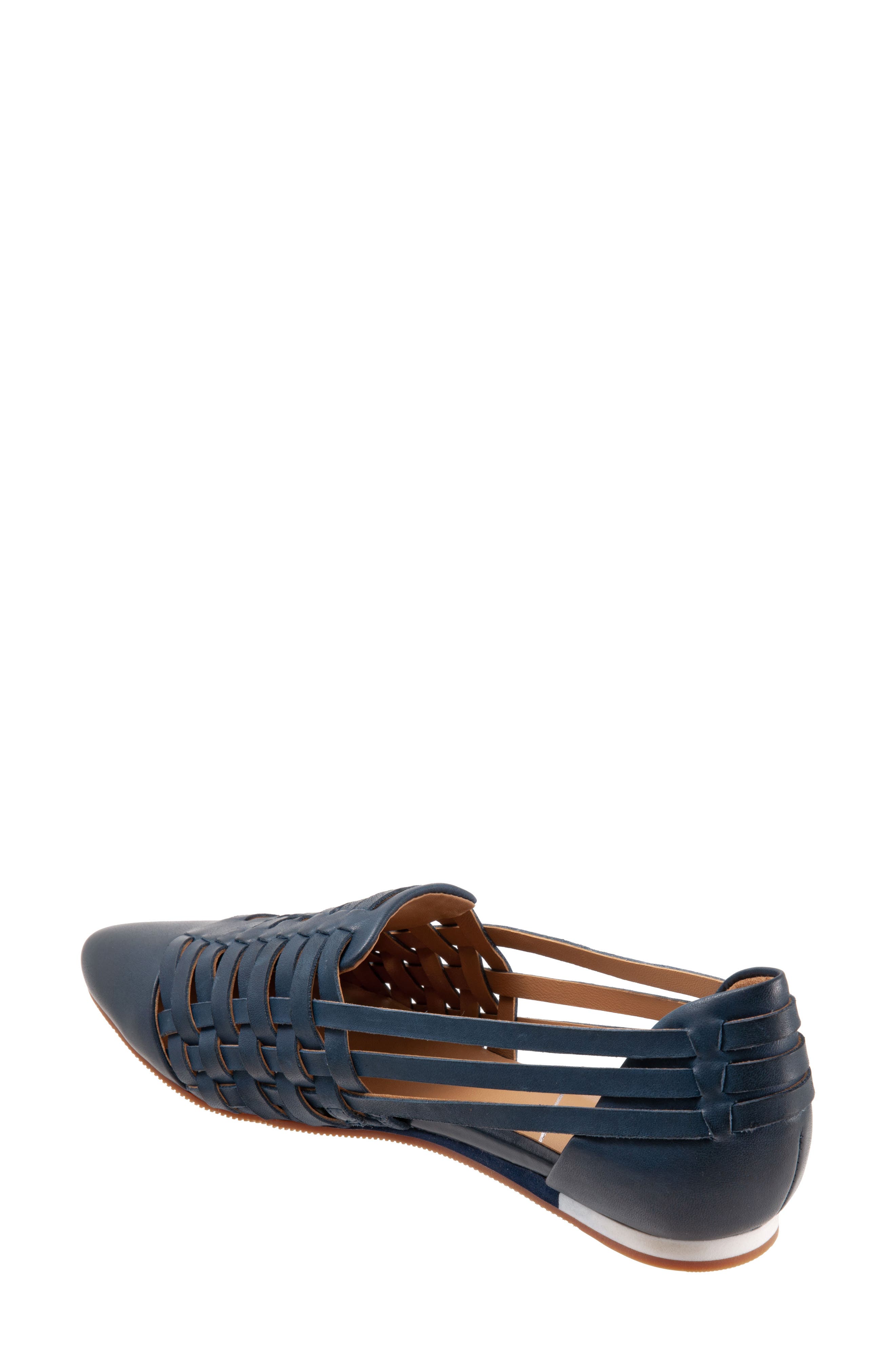 Lola Flat, Alternate, color, NAVY LEATHER