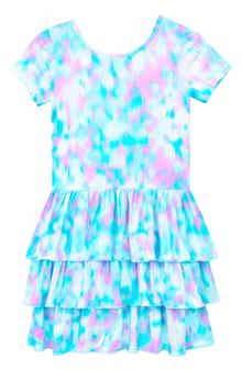 PixieLane Kids' Short Sleeve Triple Ruffle Dress