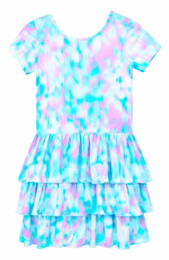 Kids' Short Sleeve Triple Ruffle Dress