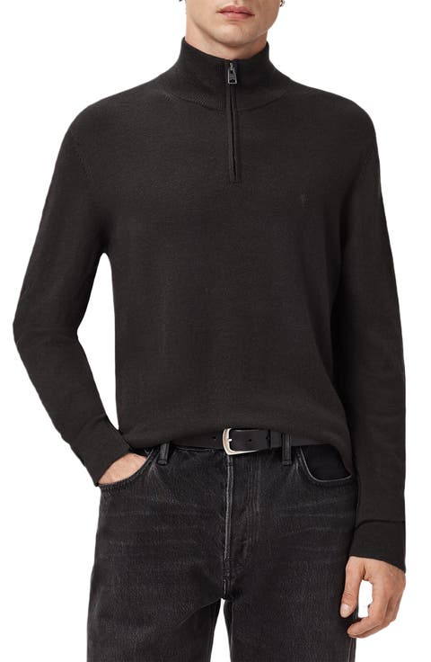 Kilburn Mock Neck Wool Blend Quarter Zip Sweater