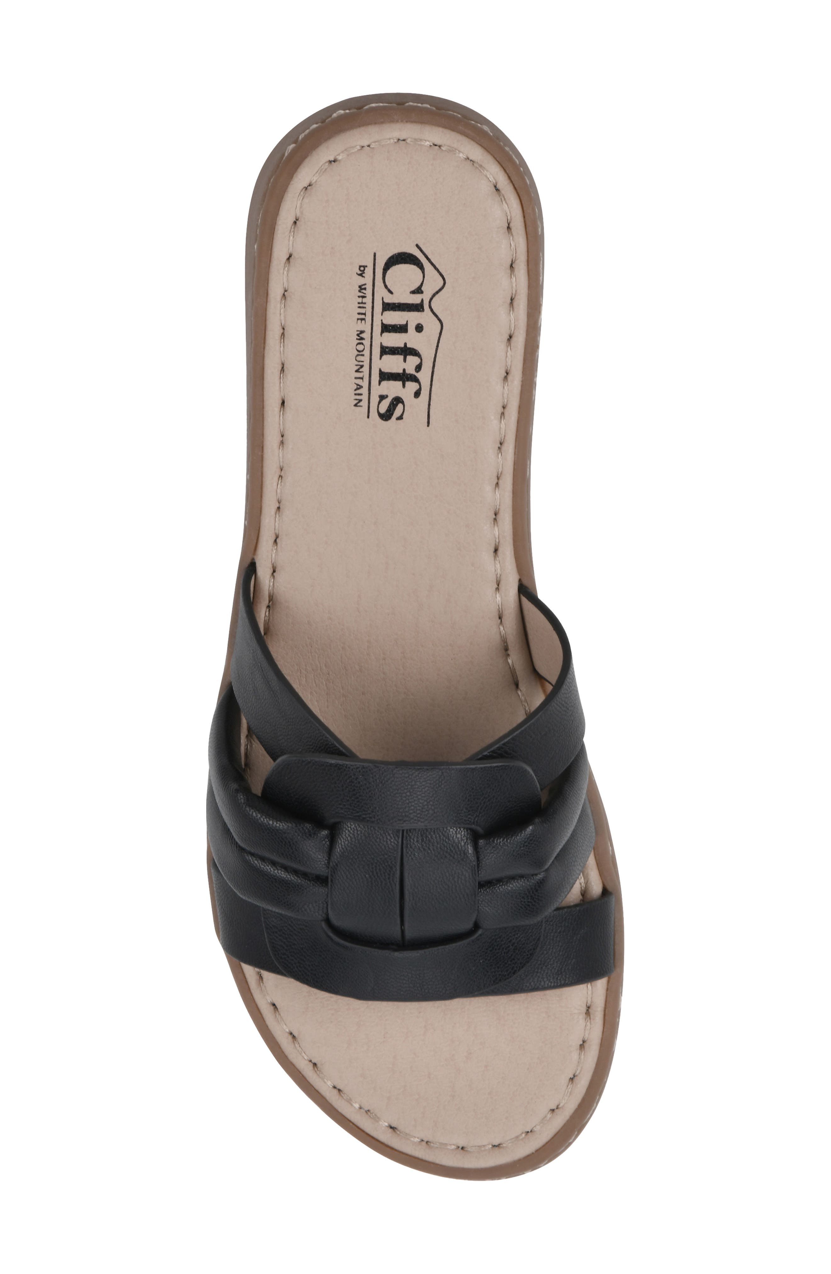 CLIFFS BY WHITE MOUNTAIN Squarely Woven Slide Sandal, Alternate, color, 