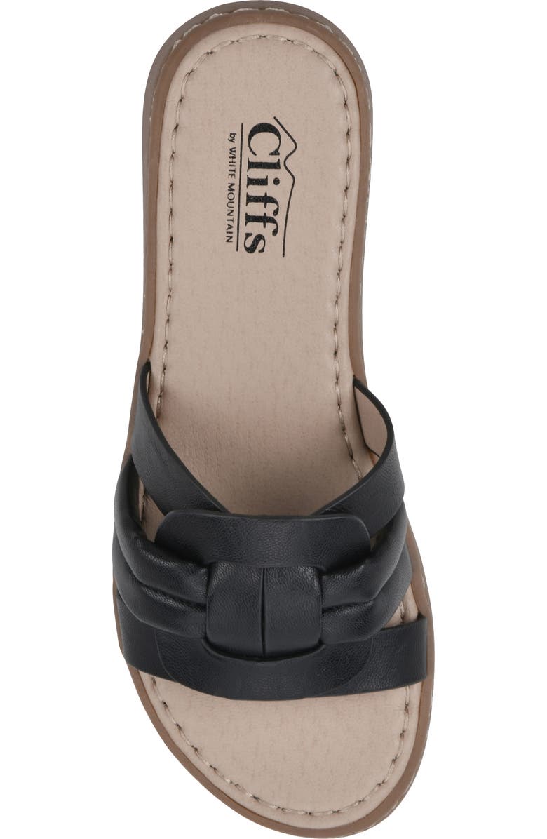 CLIFFS BY WHITE MOUNTAIN Squarely Woven Slide Sandal, Alternate, color,