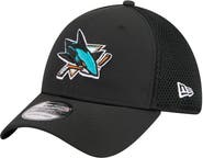 New Era Men's New Era  Black San Jose Sharks Logo 39THIRTY Flex Hat