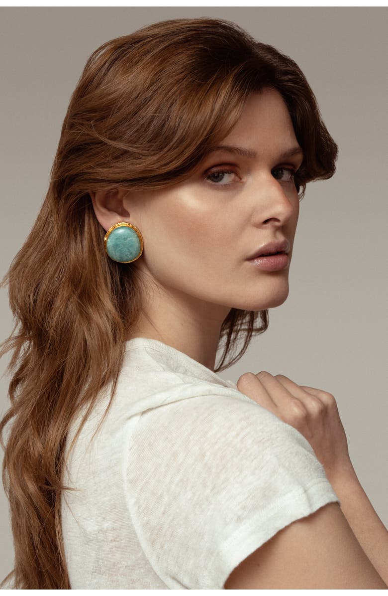 SYLVIA TOLEDANO Macaron Earrings, Alternate, color, Amazonite