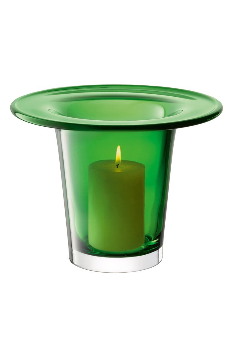 LSA Victoria Glass Vase/Lantern, Alternate, color, Green