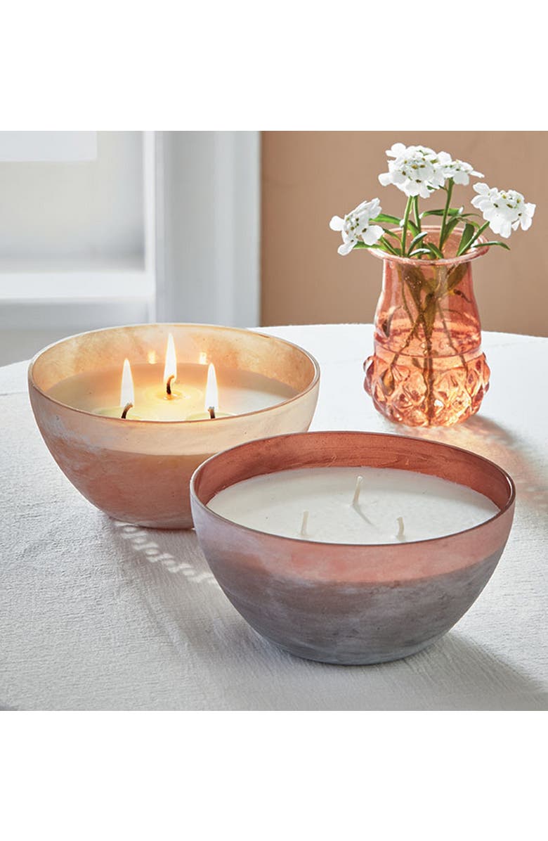 tag Sunset Magnolia Honey Soy Blend Candle Blush Wax Everyday Use, Alternate, color, Pink