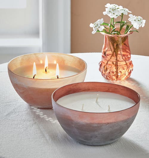 Tag Sunset Magnolia Honey Soy Blend Candle Blush Wax Everyday Use In Pink