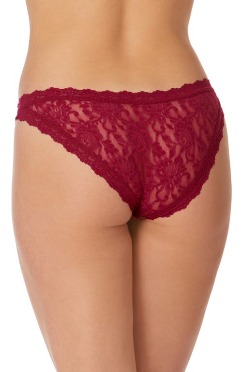 Hanky Panky 'signature Lace' Brazilian Bikini In Dark Pomegranate Red