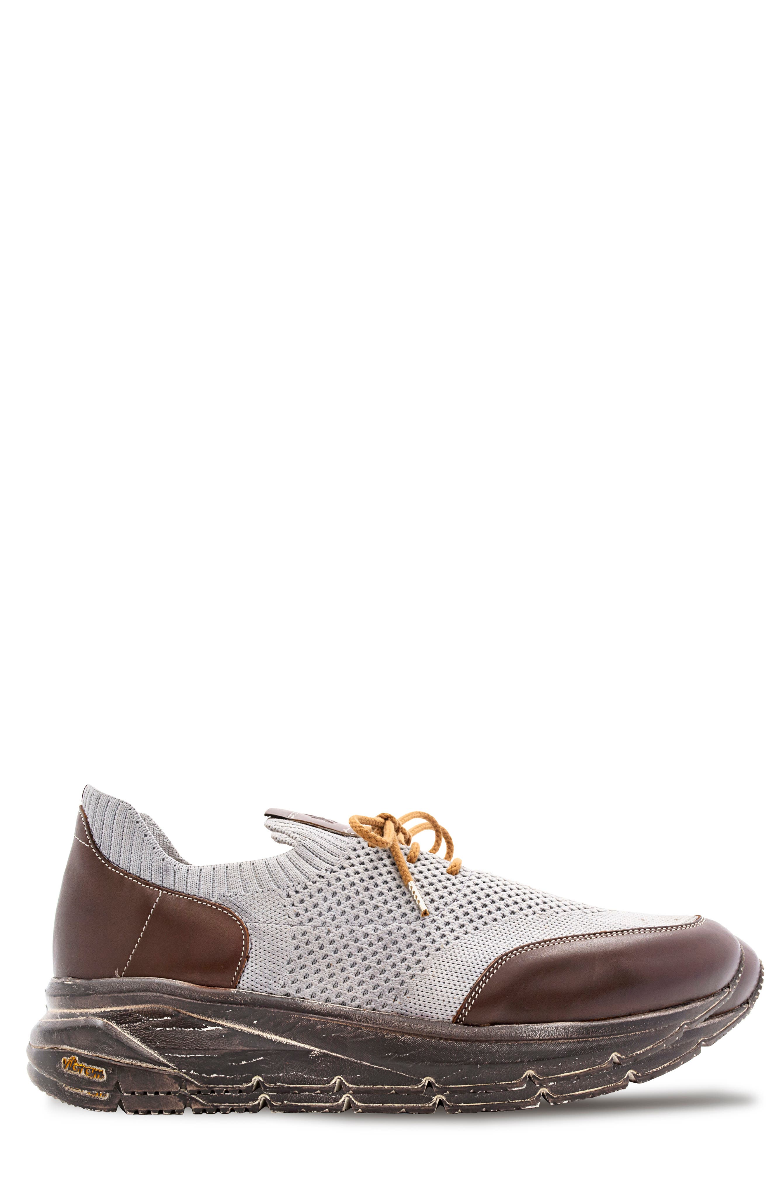 Mezlan Piedra Knit Sneaker, Alternate, color, Brown/ Grey